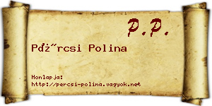 Pércsi Polina névjegykártya